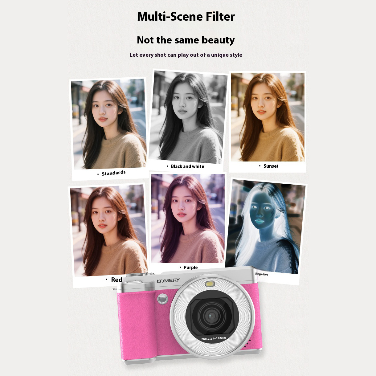 Black 5K HD WiFi 32G Card Micro Digital Camera Student Party Campus Dual Camera Flip Cover