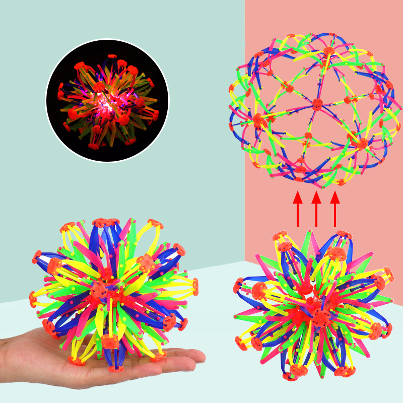 (2 pack)Expandable Breathing Toy Ball,1 Large ball and 1 glowing ball(Can Expand From 18 - 34cm) , Relaxation And Decompression Toys