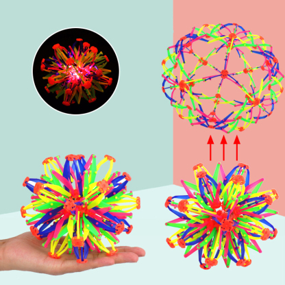 (2 pack)Expandable Breathing Toy Ball,1 Large ball and 1 glowing ball(Can Expand From 18 - 34cm) , Relaxation And Decompression Toys