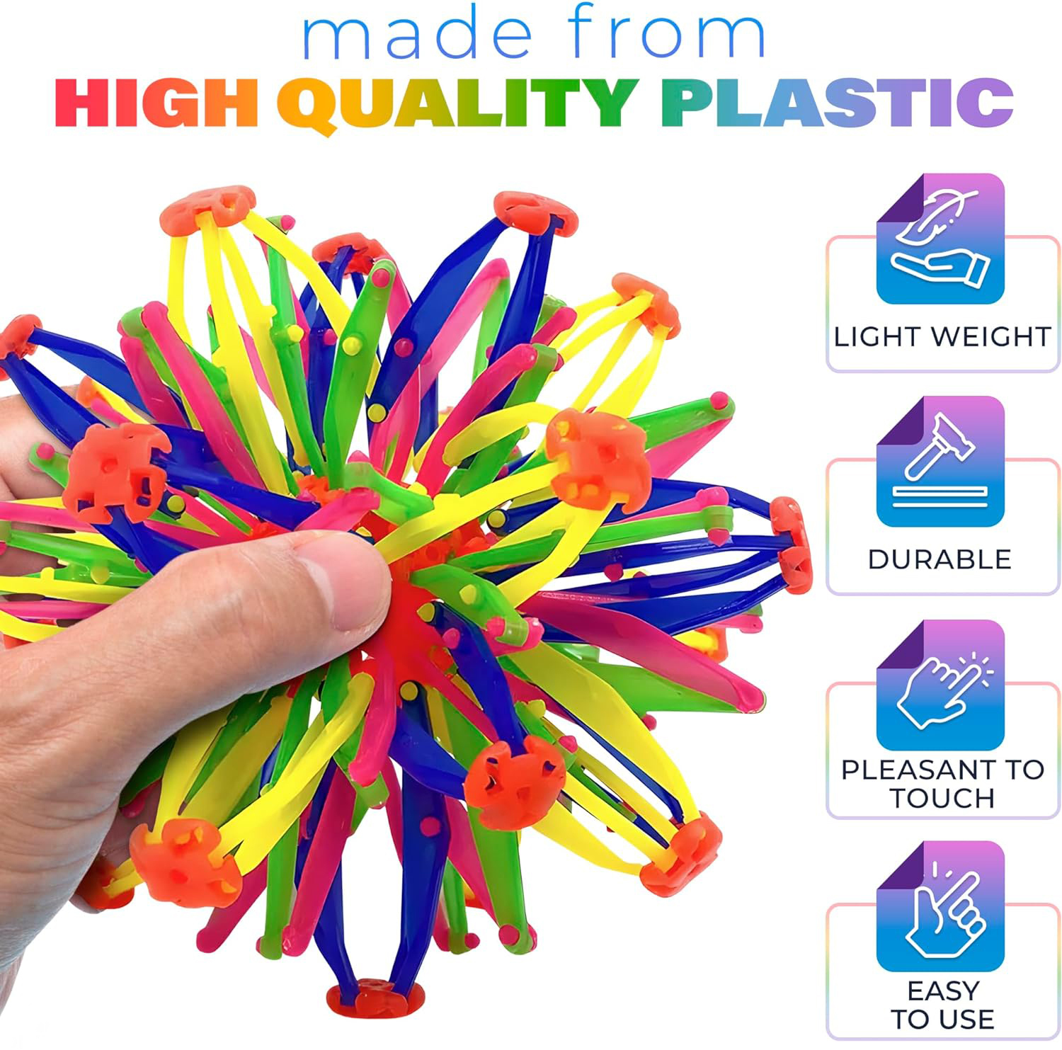 (2 pack)Expandable Breathing Toy Ball,1 Large ball and 1 glowing ball(Can Expand From 18 - 34cm) , Relaxation And Decompression Toys