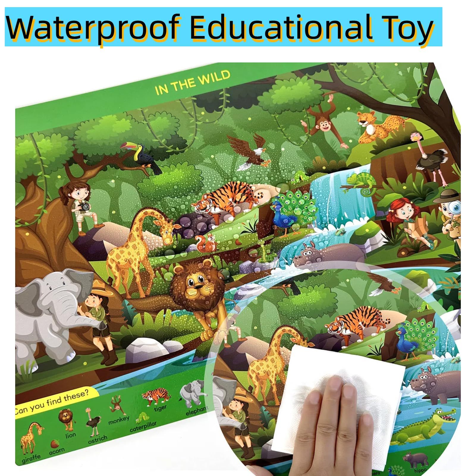 Preschool Learning Activities Search and Find Books,Travel Game for Road Trip Car Airplane,Busy Book Activity Books Birthday Gifts for Kids Ages 3+