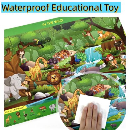 Preschool Learning Activities Search and Find Books,Travel Game for Road Trip Car Airplane,Busy Book Activity Books Birthday Gifts for Kids Ages 3+