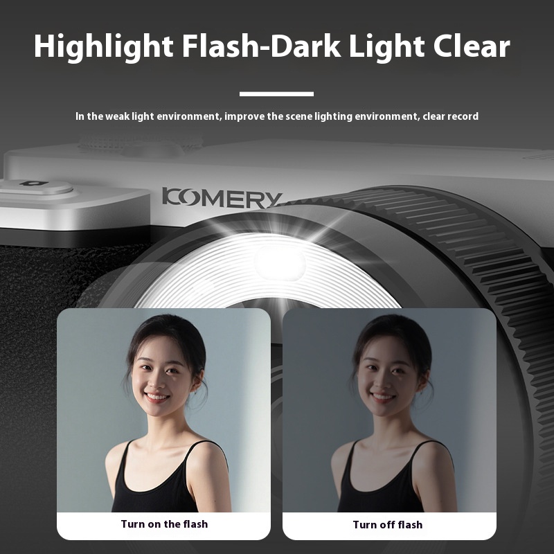 Black 5K HD WiFi 32G Card Micro Digital Camera Student Party Campus Dual Camera Flip Cover