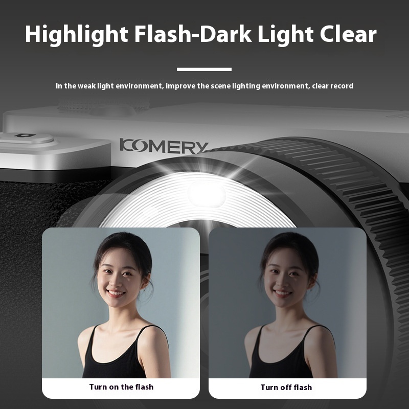 Black 5K HD WiFi 32G Card Micro Digital Camera Student Party Campus Dual Camera Flip Cover
