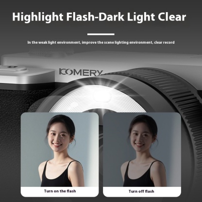 Black 5K HD WiFi 32G Card Micro Digital Camera Student Party Campus Dual Camera Flip Cover