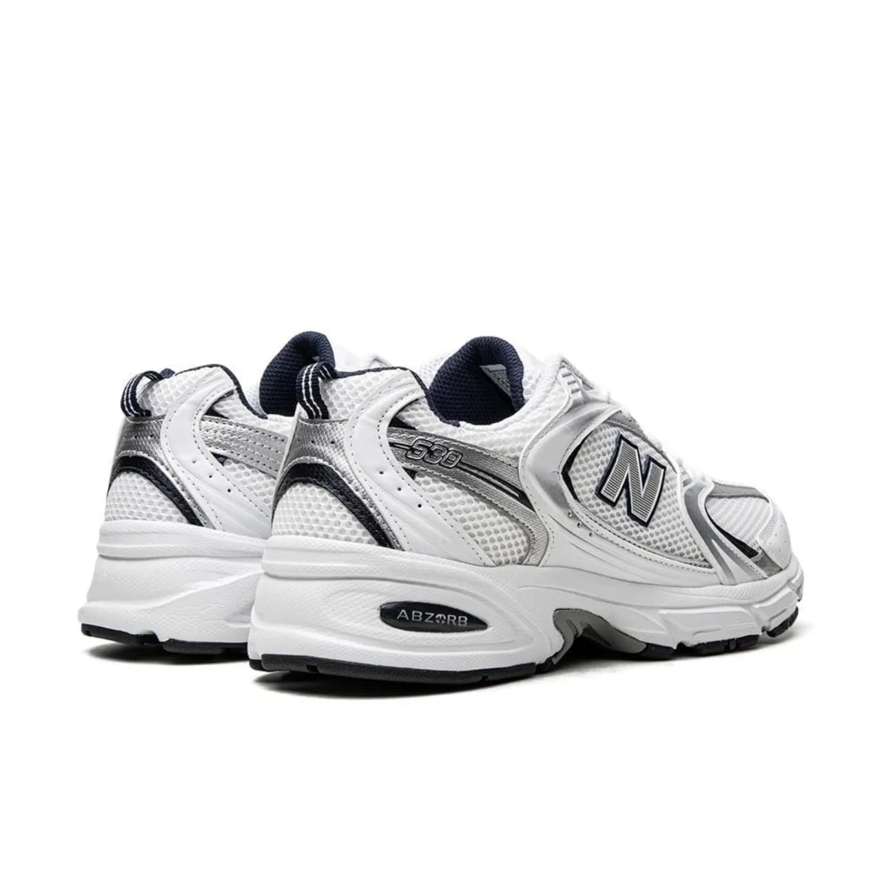 New Balttgance 530 White Silver Navy