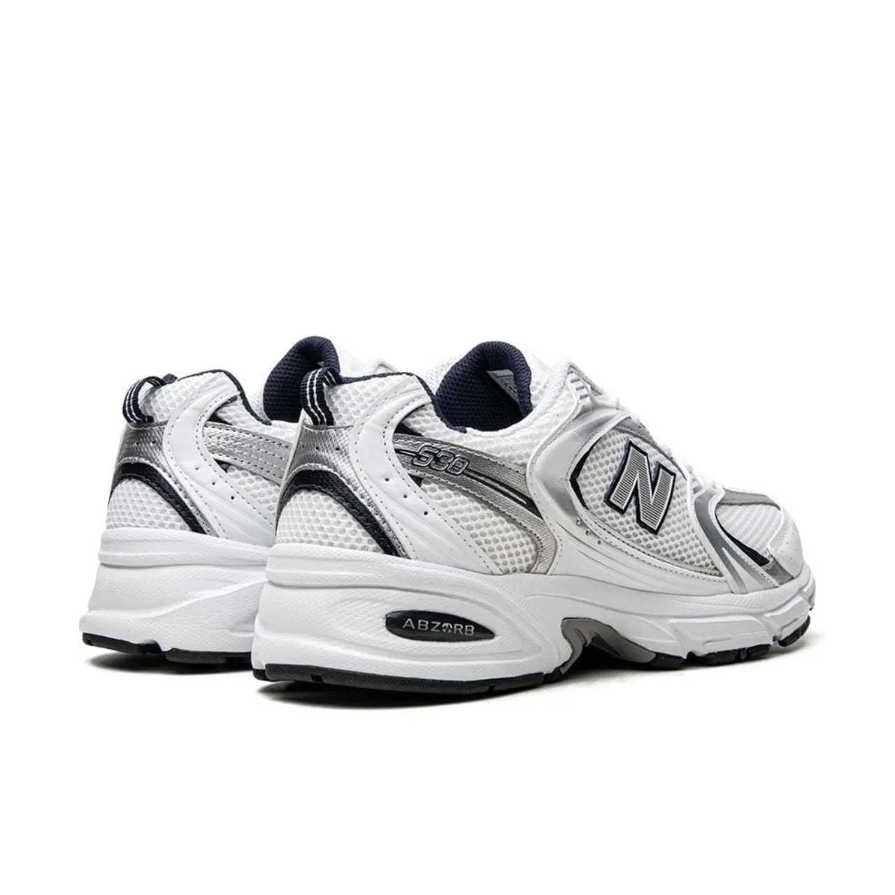 New Balttgance 530 White Silver Navy