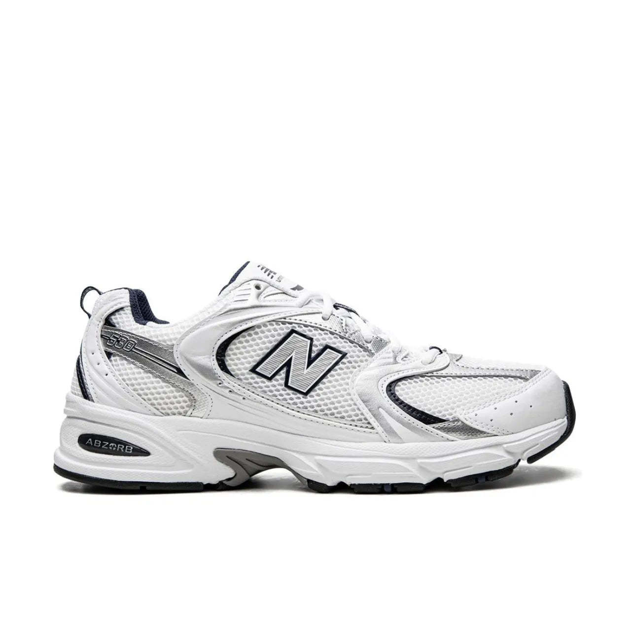 New Balttgance 530 White Silver Navy