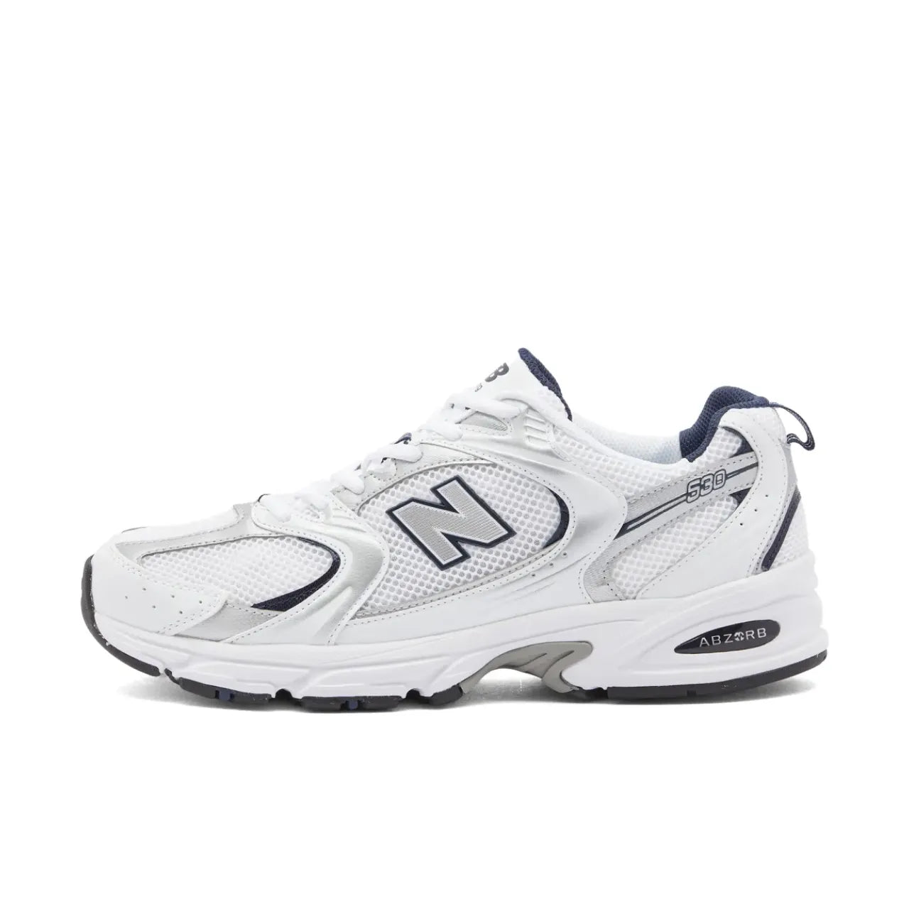 New Balttgance 530 White Silver Navy