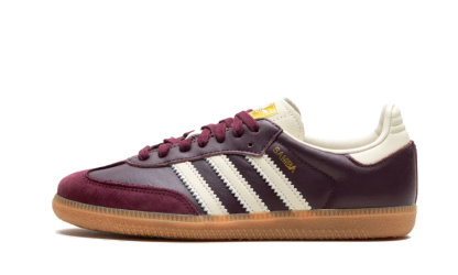 Adittgdas Samba OG Maroon Gold Metallic