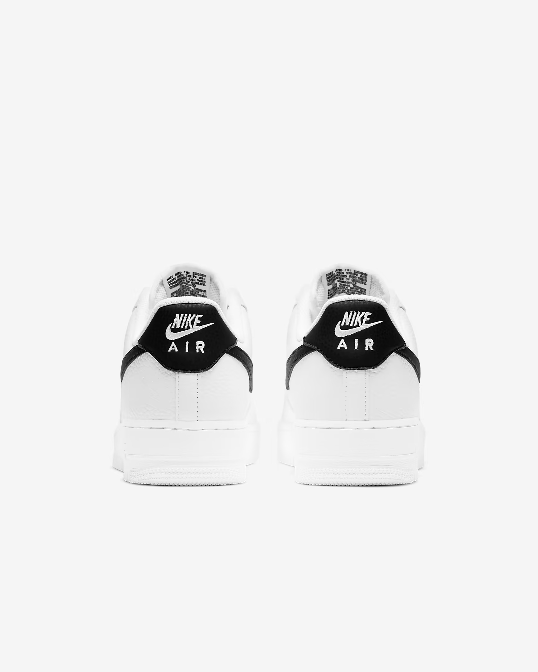 Nithtke Air Force 1 '07 White Black Pebbled Leather