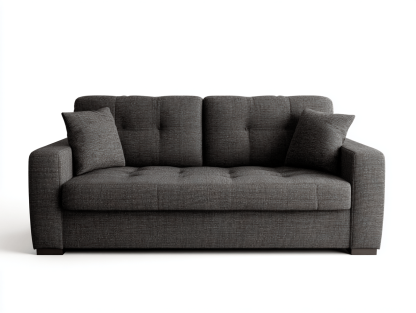 Canapé 2 places en tissu – gris foncé – style moderne