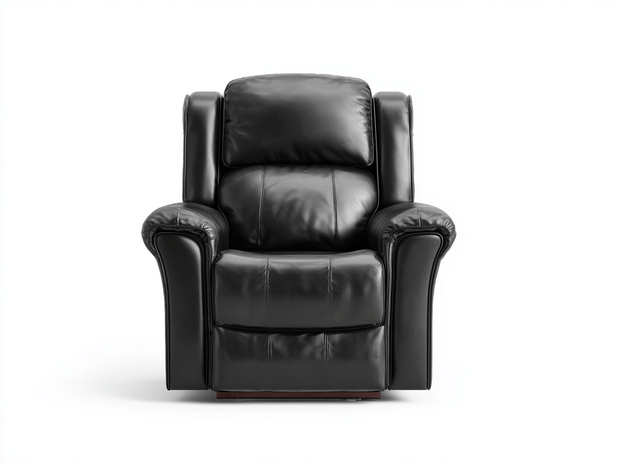Fauteuil en cuir synthétique noir – style moderne avec rembourrage ergonomique