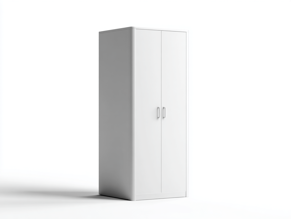 Armoire blanche à deux portes – blanc – style minimaliste