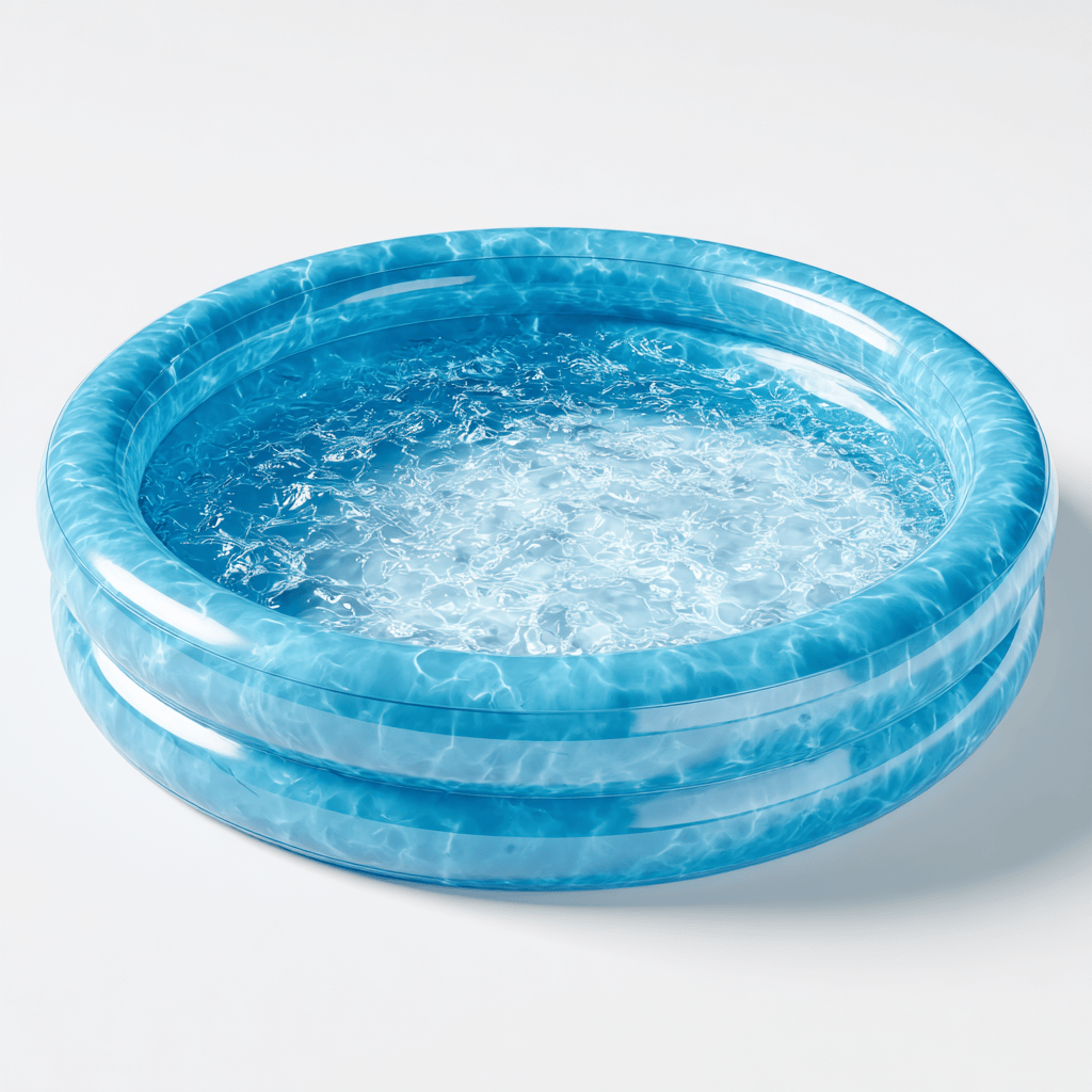 Piscine gonflable ronde – PVC – bleu – pour enfants