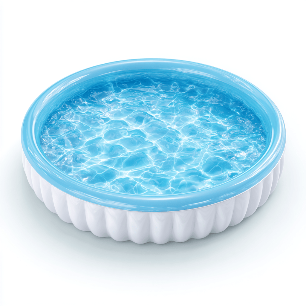 Piscine gonflable ronde – PVC – bleu/blanc – pour jardin ou terrasse