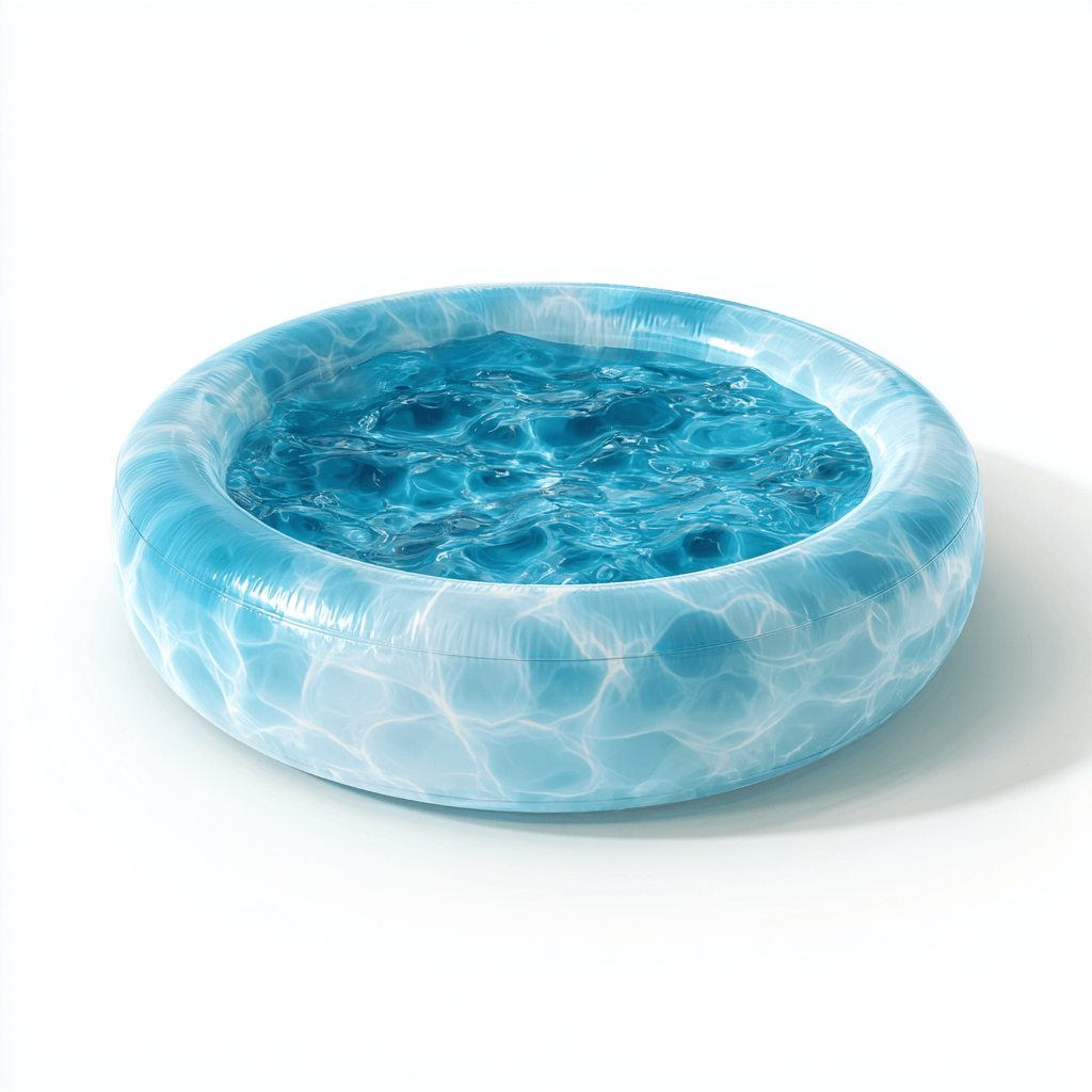 Piscine gonflable ronde – PVC – bleu – pour enfants