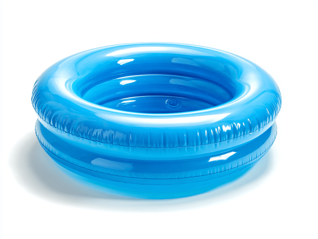 Piscine gonflable ronde pour enfants – PVC – bleu – design uni – pour jardin