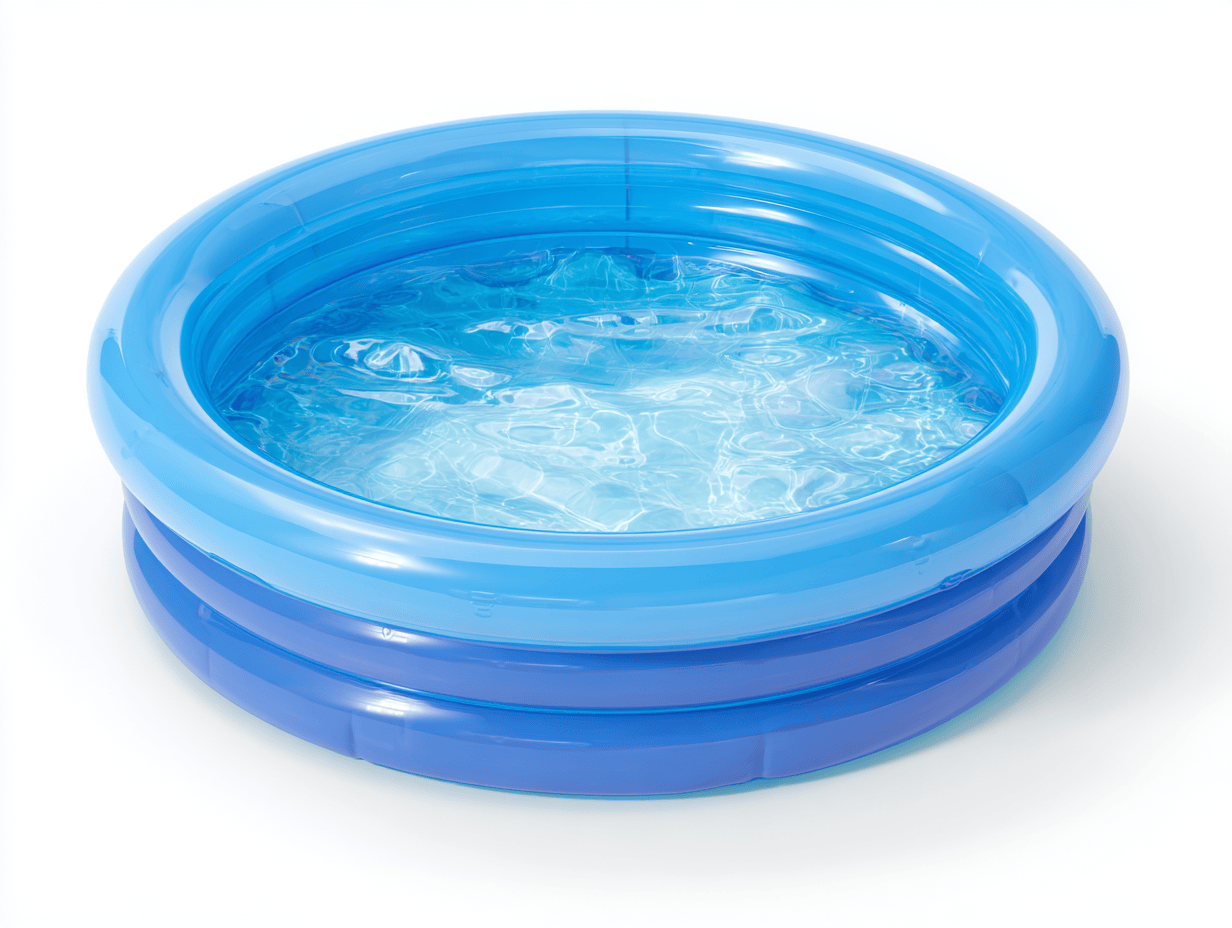 Piscine gonflable pour enfants – PVC – bleu/bleu foncé – ronde et sécurisée
