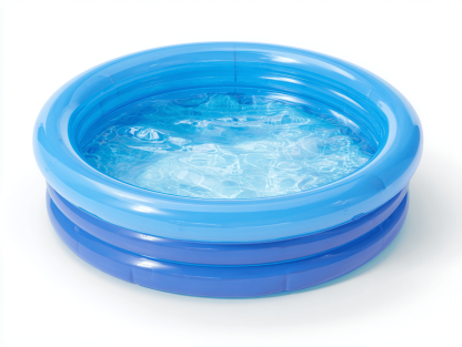 Piscine gonflable pour enfants – PVC – bleu/bleu foncé – ronde et sécurisée