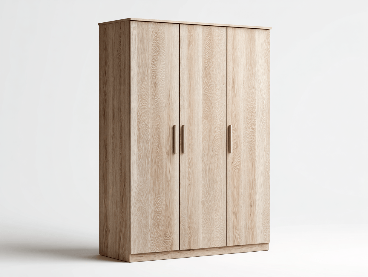 Armoire en bois – chêne clair – 3 portes