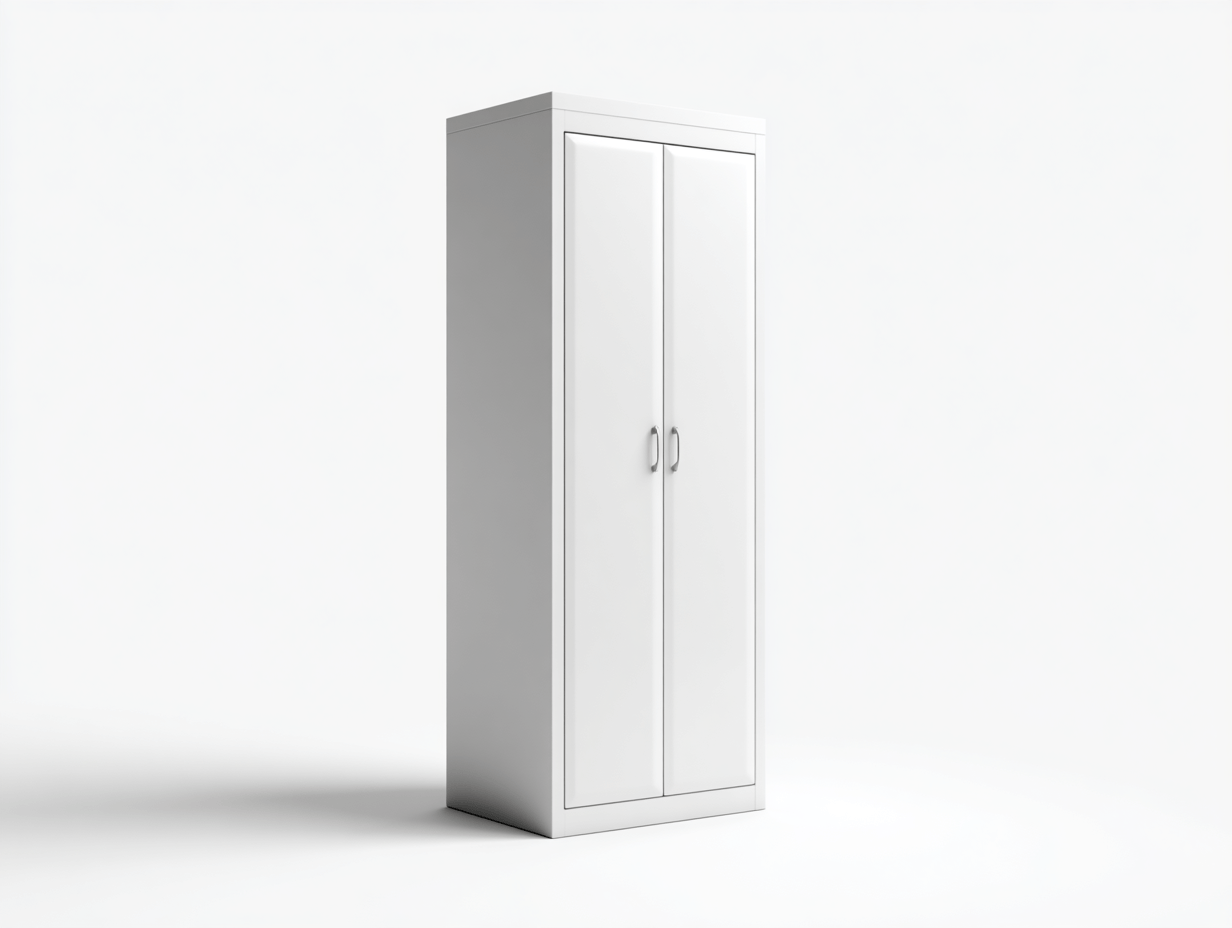 Armoire de rangement – bois – blanc – portes battantes