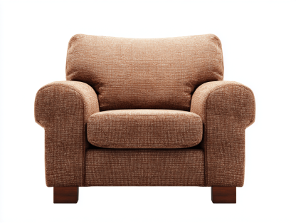 Fauteuil en tissu – marron – style classique avec assise rembourrée