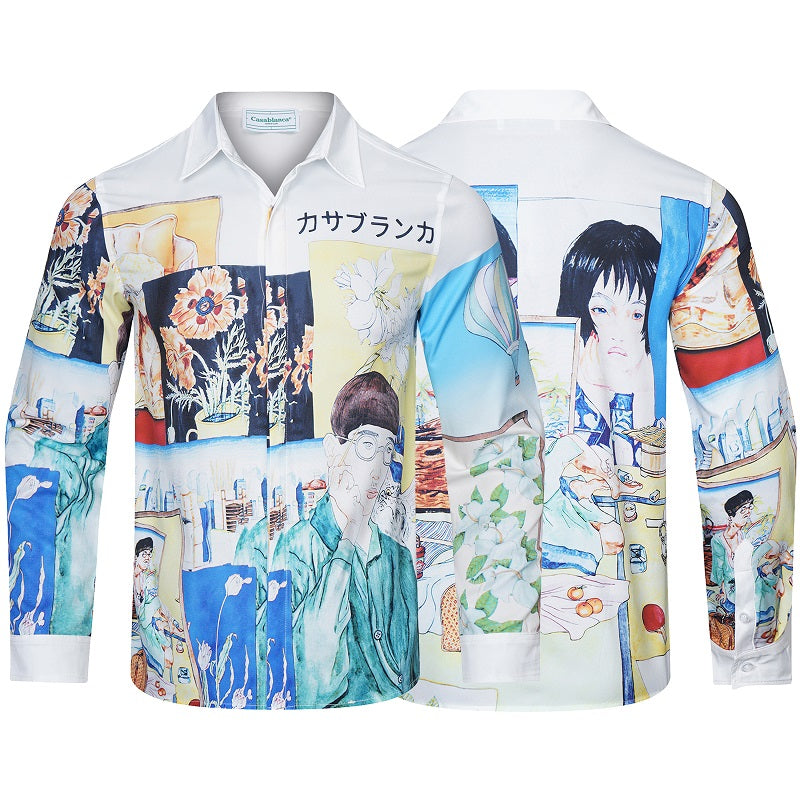 CASABLANCA 23SS New Silk Long Sleeve Shirt 210