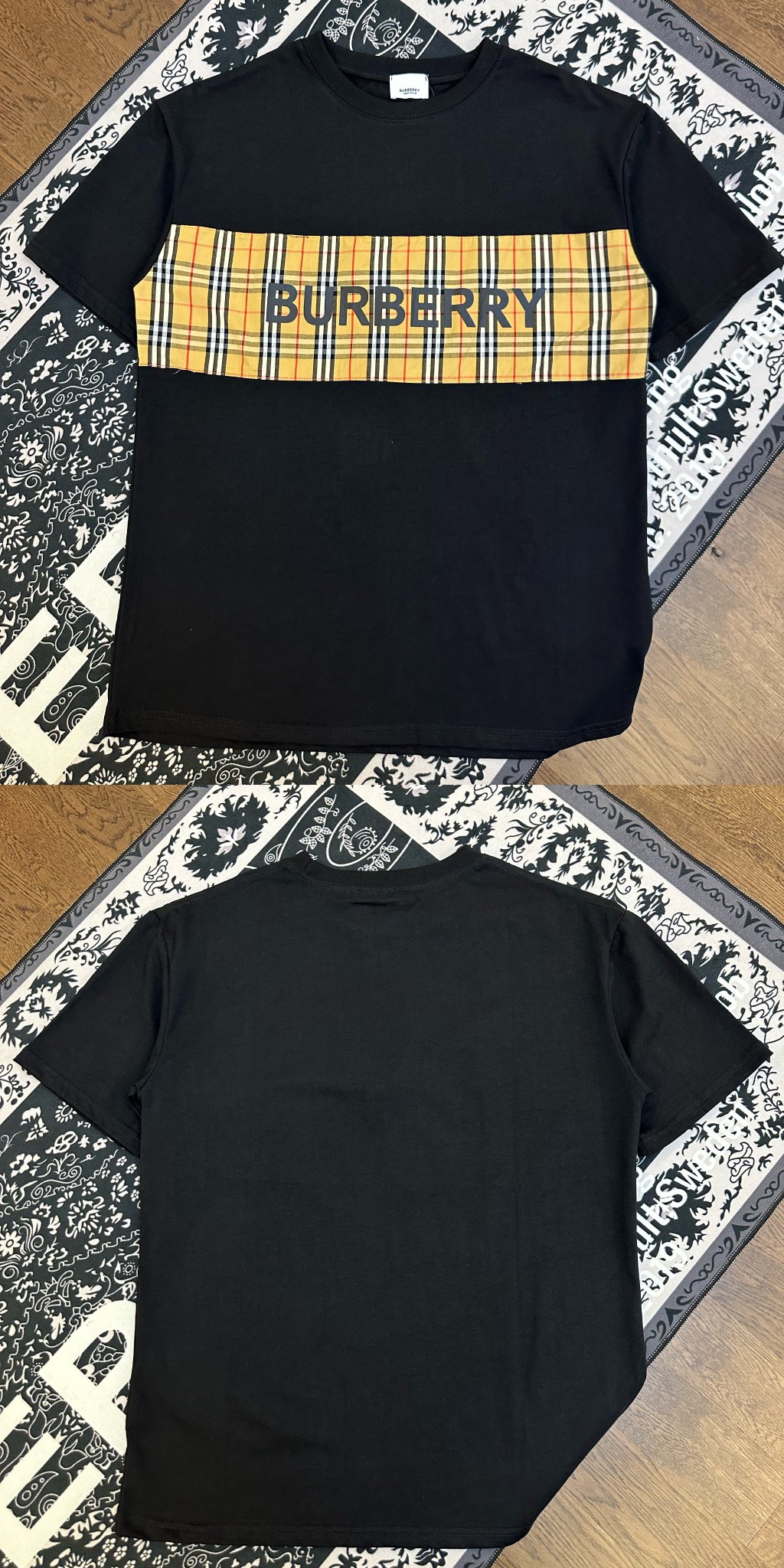 BB Plaid print couple T-shirt