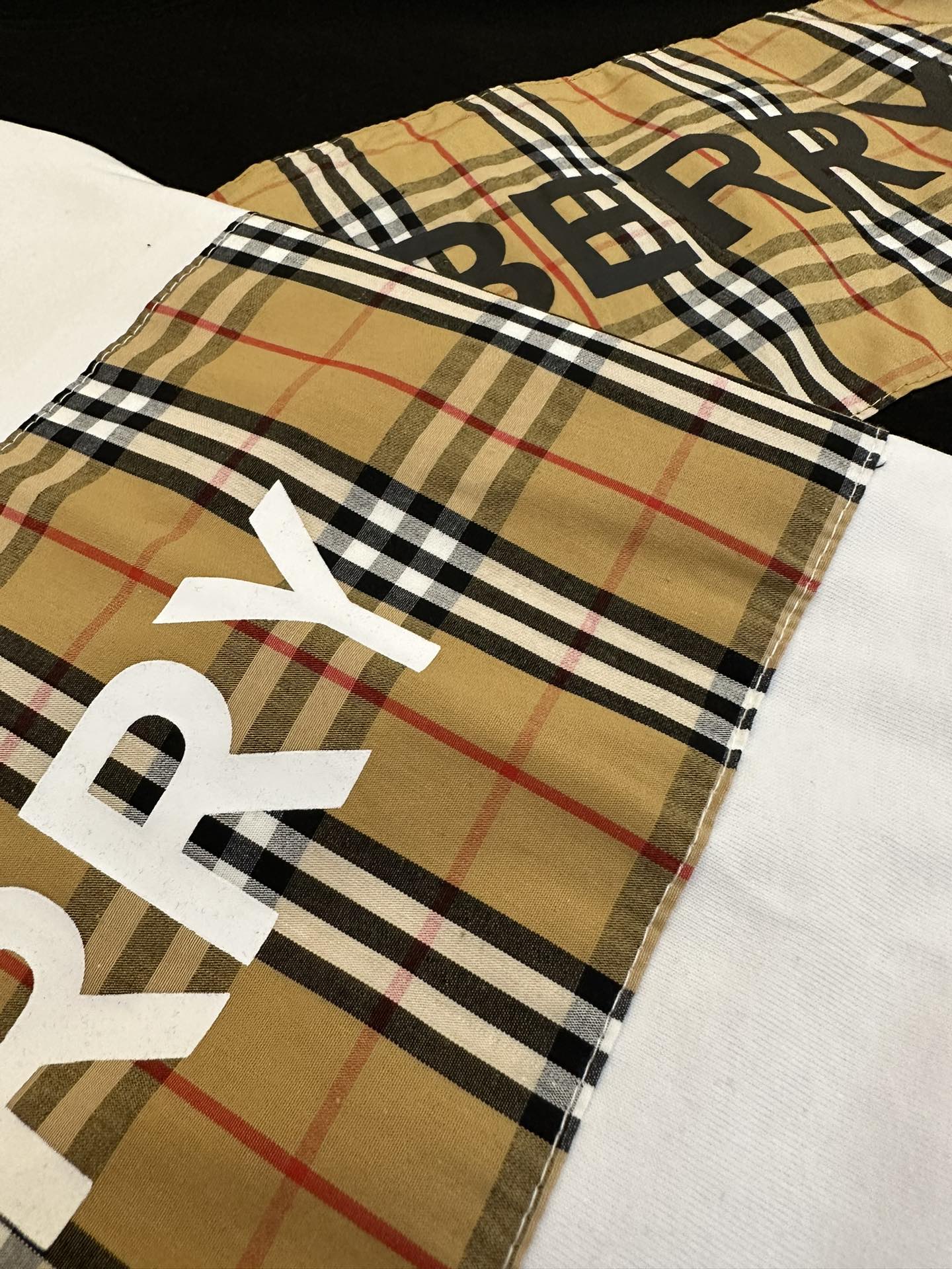 BB Plaid print couple T-shirt