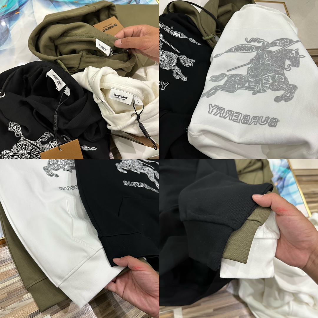 BB war horse sweatshirt with BB lettering embroidery on the chest man and women hoodies