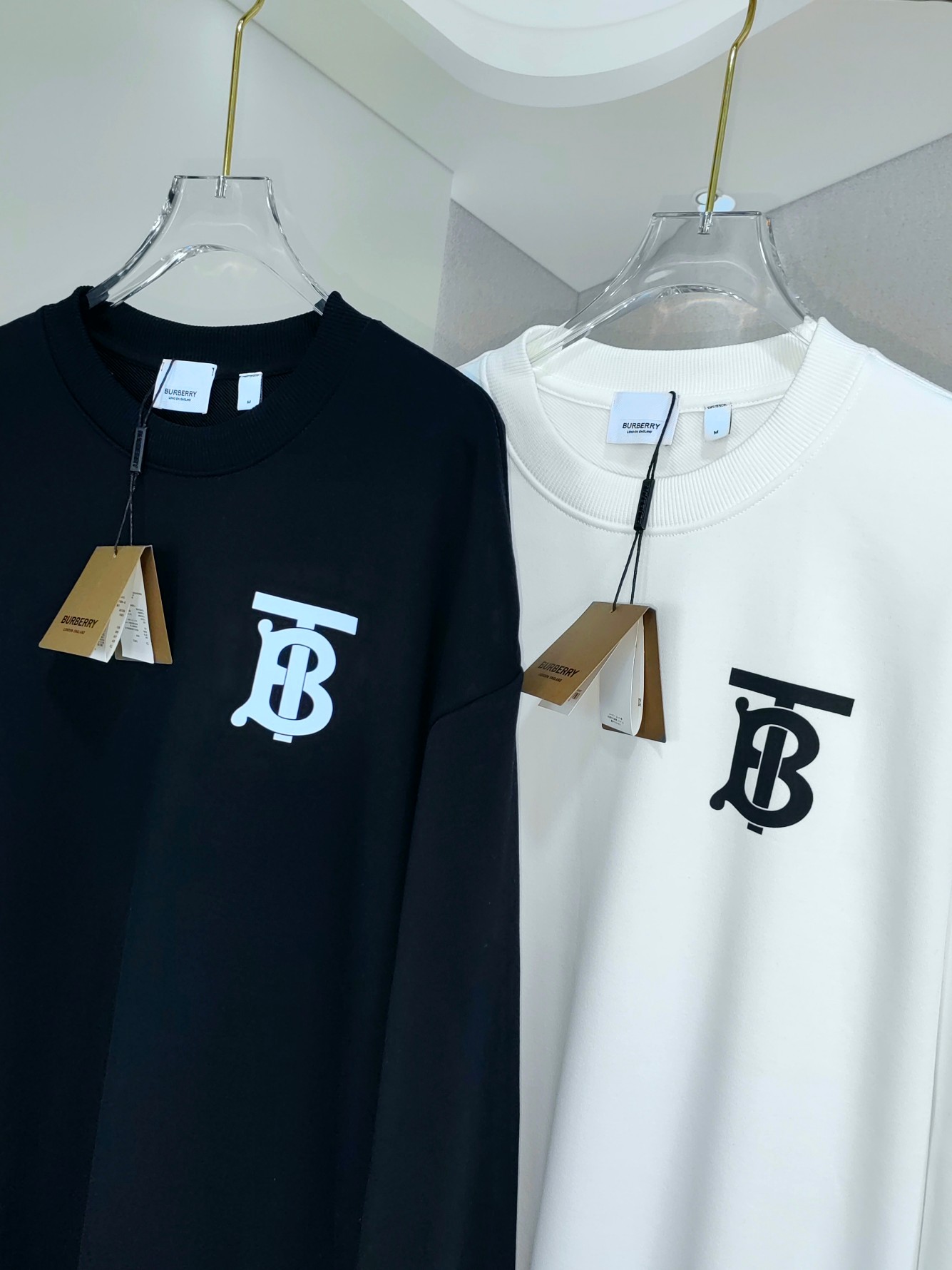 BB Classic TB rubber label LOGO round neck sweatshirt