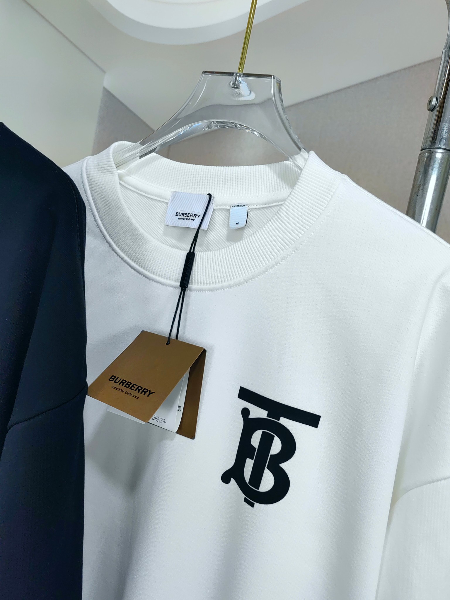 BB Classic TB rubber label LOGO round neck sweatshirt