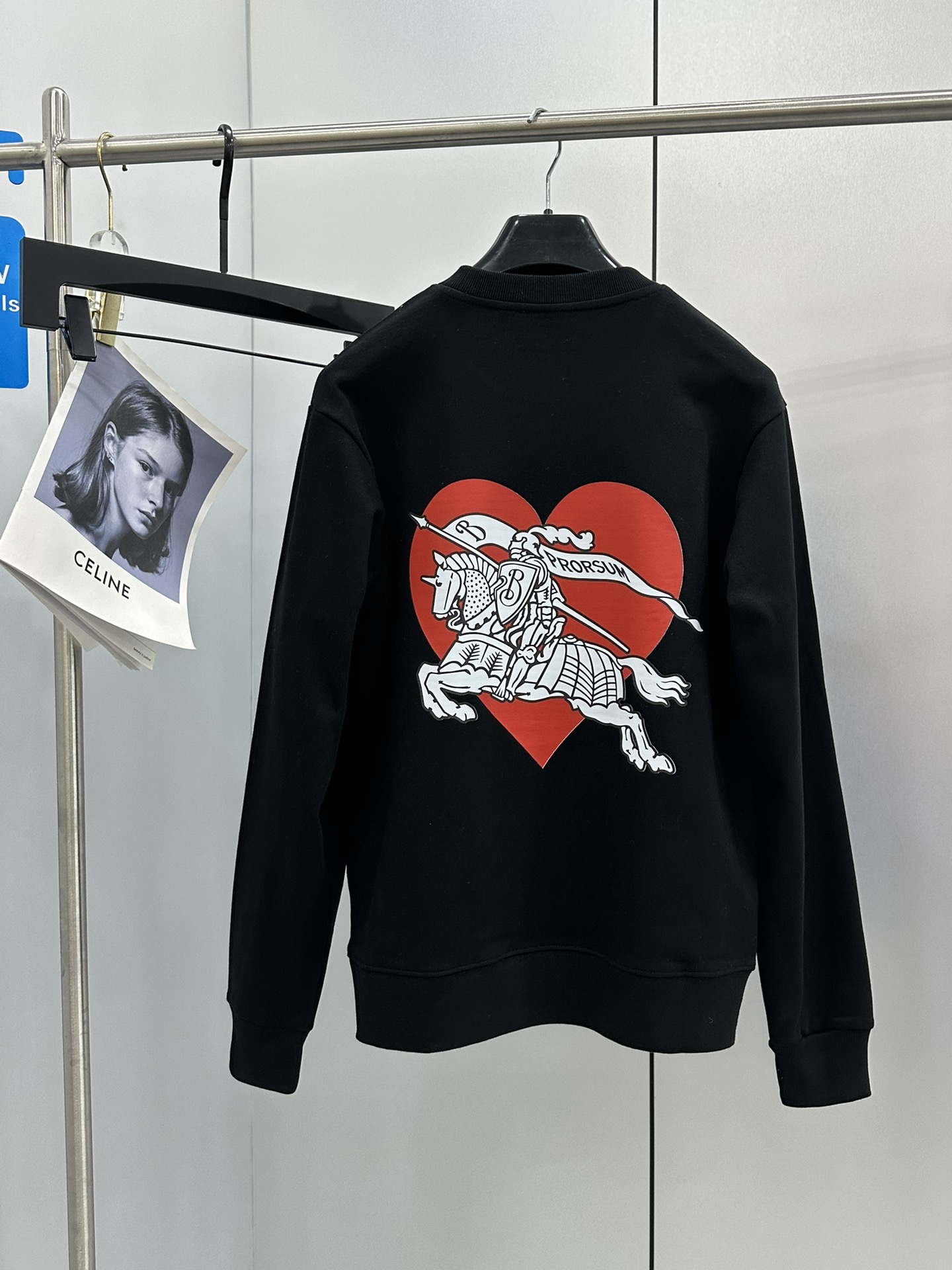 BB back love horse print sweatshirt