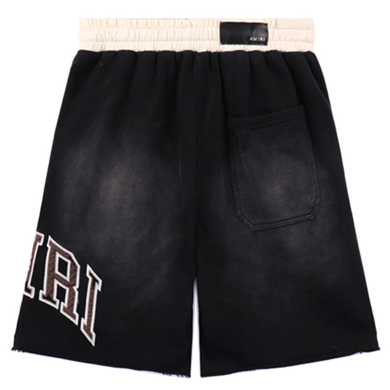 AM Straight-Leg Logo-Appliquéd Cotton-Jersey Shorts