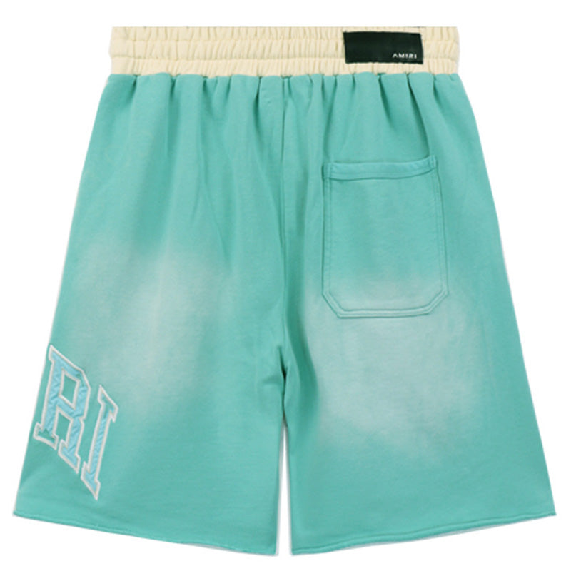 AM Straight-Leg Logo-Appliquéd Cotton-Jersey Shorts