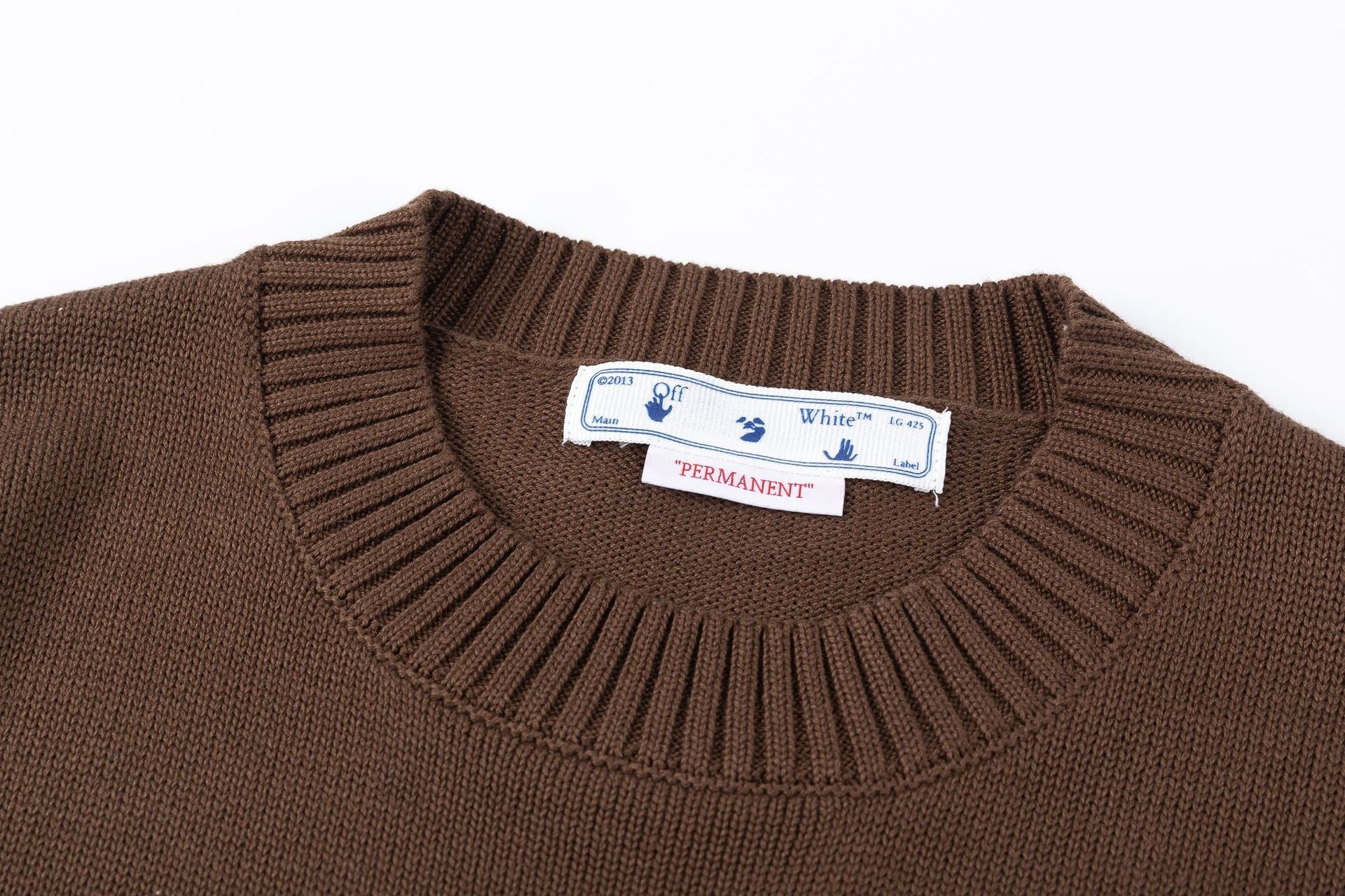 OW Color Block Logo Knit Sweater