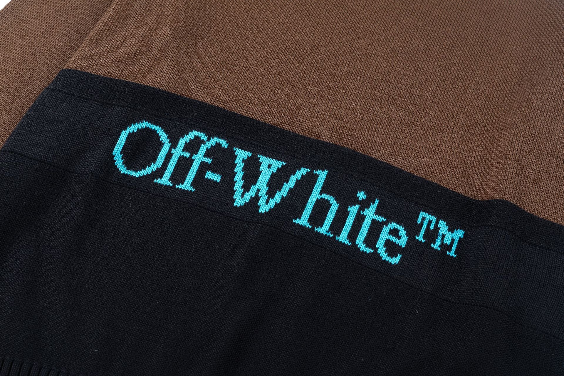 OW Color Block Logo Knit Sweater