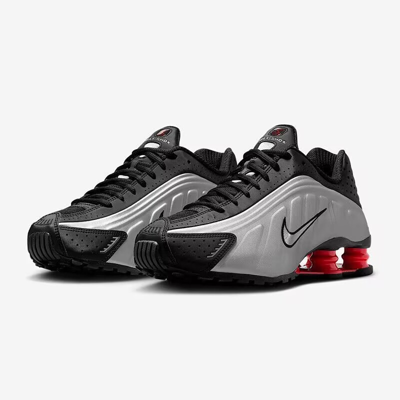 Nike Shox R4 sliver and red