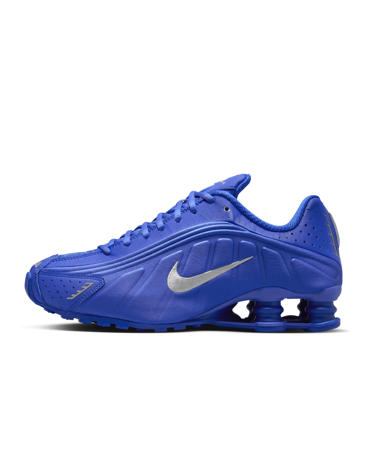 Shox R4 Racer Blue and Metallic Silver