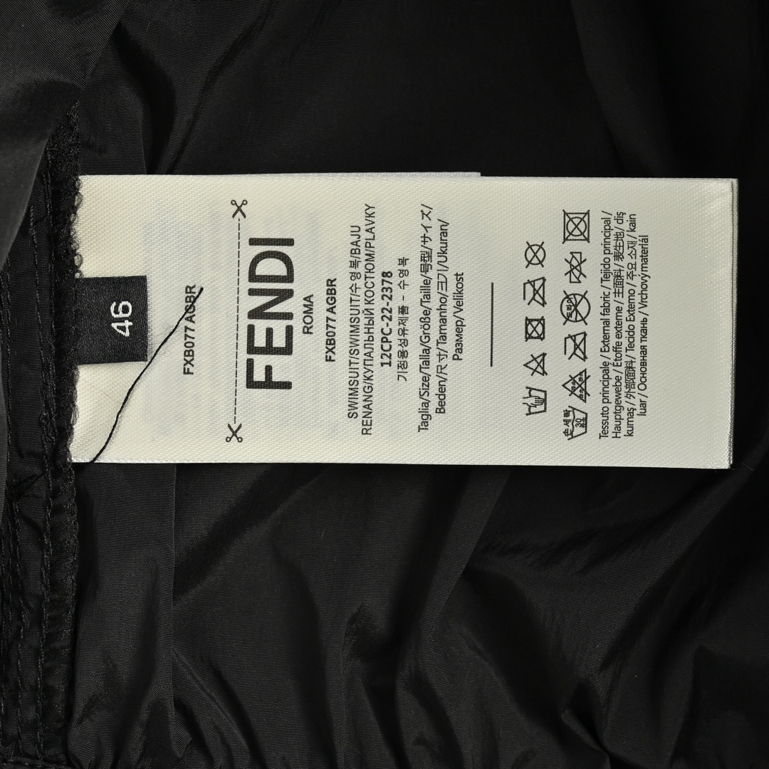 Fen Swim Shorts Black nylon shorts