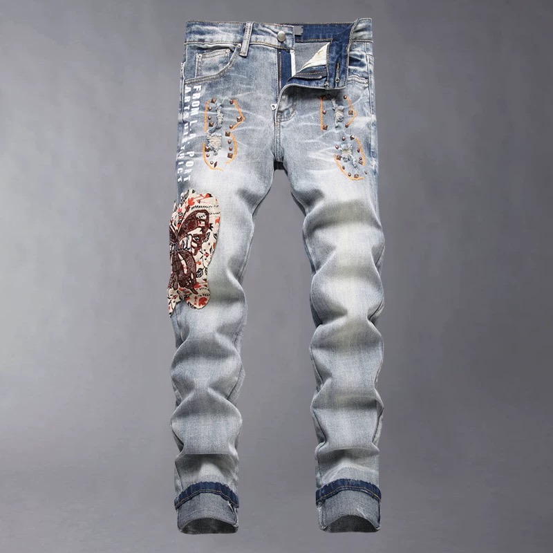 AM New Fashion Ripped Jeans XK3228