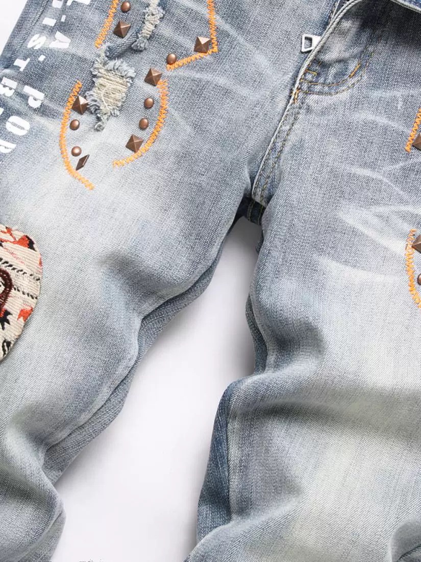 AM New Fashion Ripped Jeans XK3228