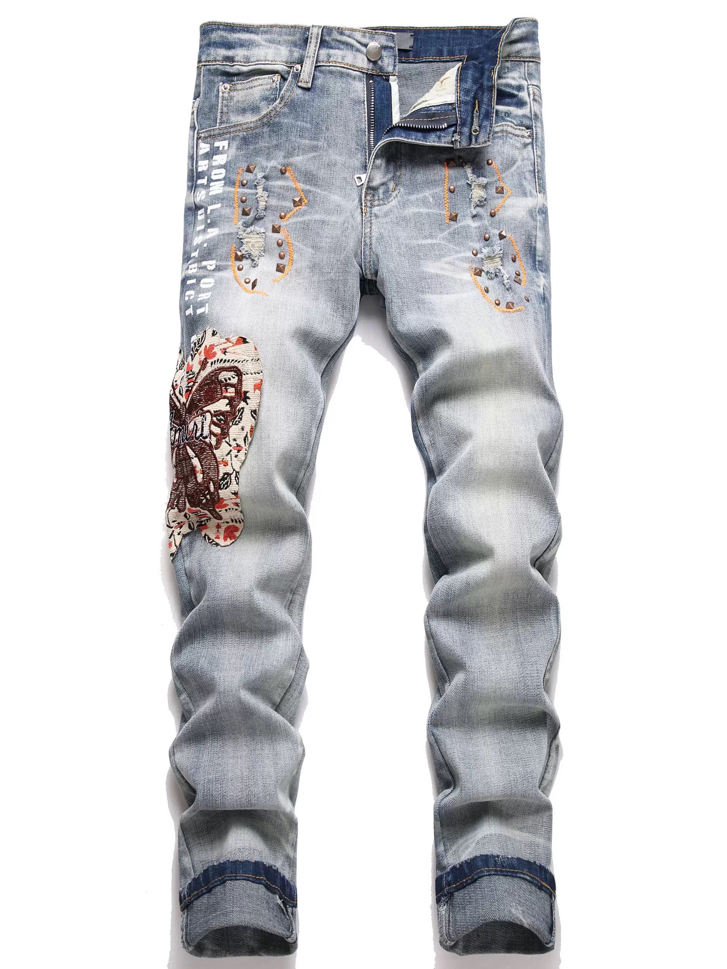 AM New Fashion Ripped Jeans XK3228