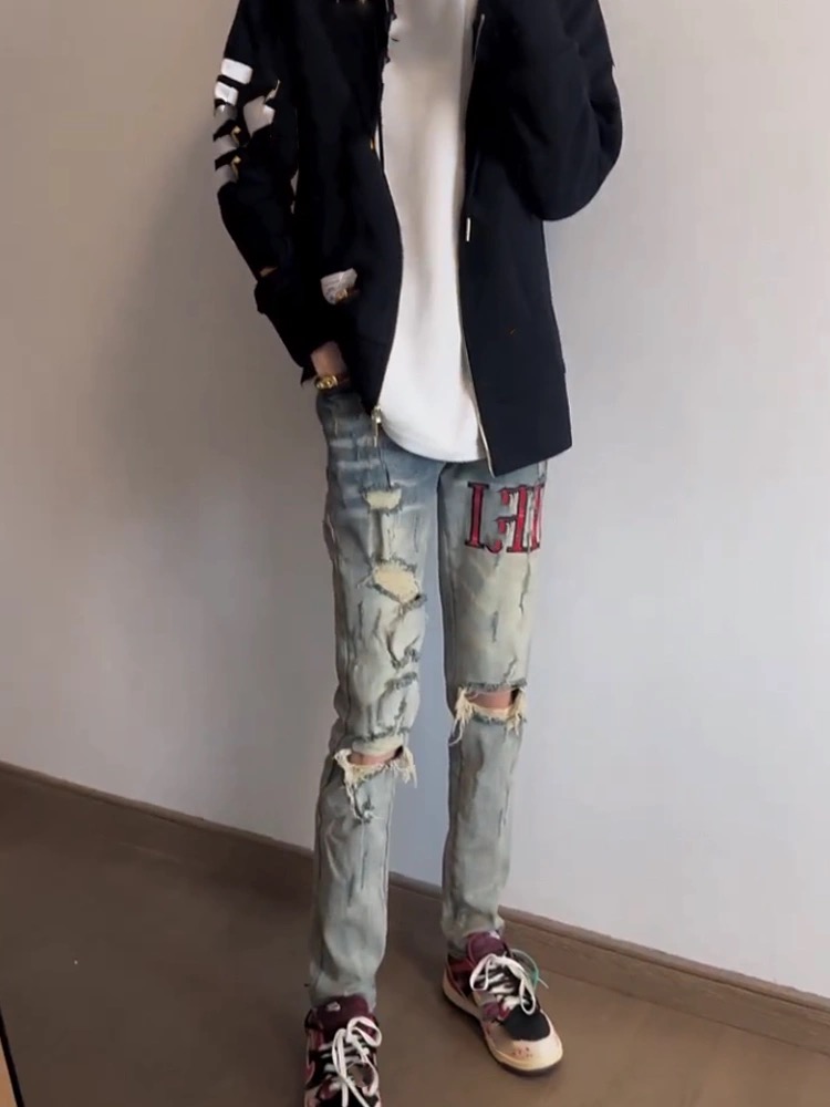 AM New Fashion Ripped Jeans XK3230