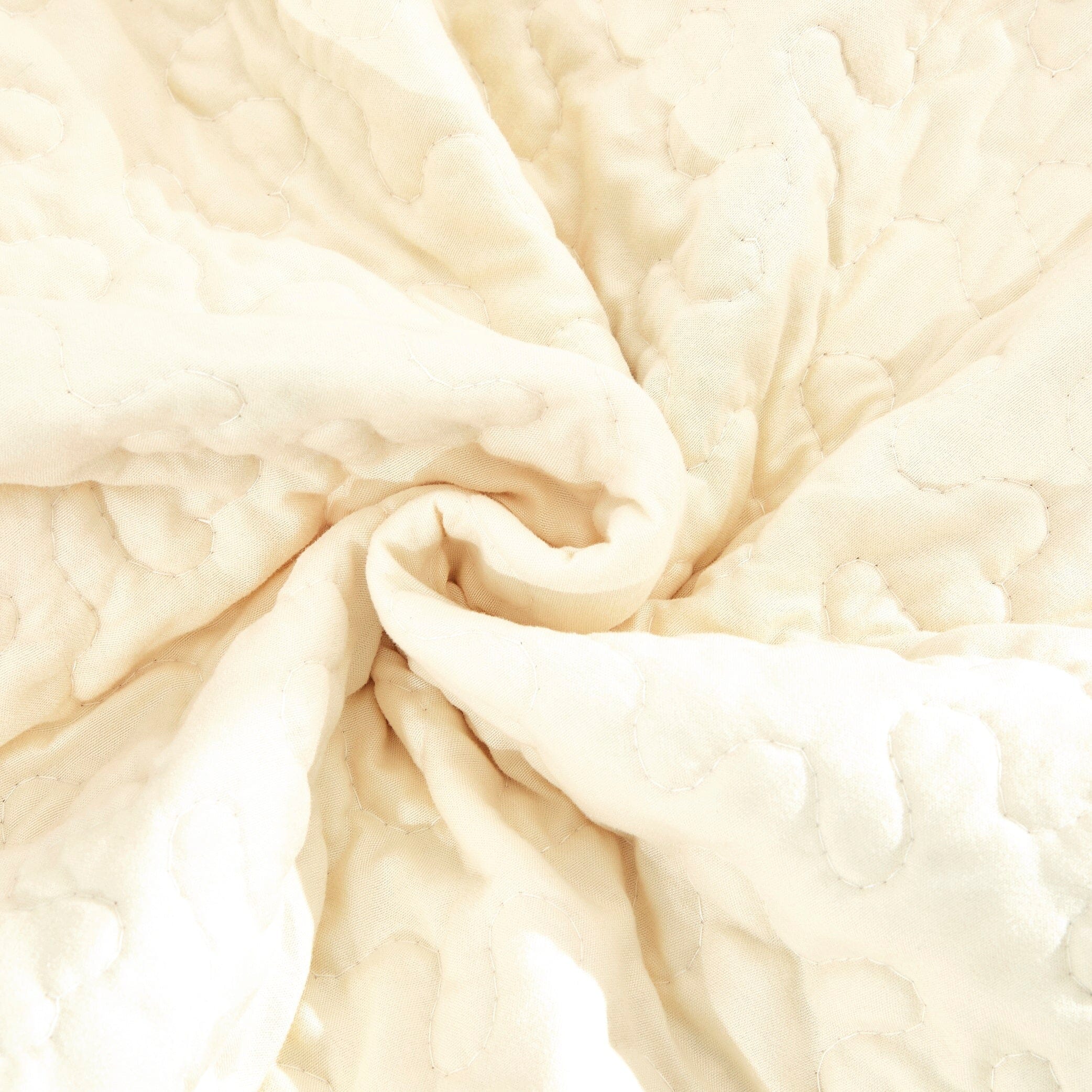 Yellow Floral Quilted Throw Blanket - Hummingbirds Farmhouse Red Flowers for Couch, Sofa or Bed- Scalloped Edges-Tolkye