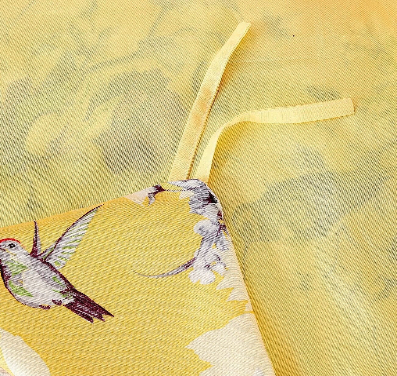 Sunshine Yellow Hummingbirds Floral Duvet Cover Set w/ Pillow Cases