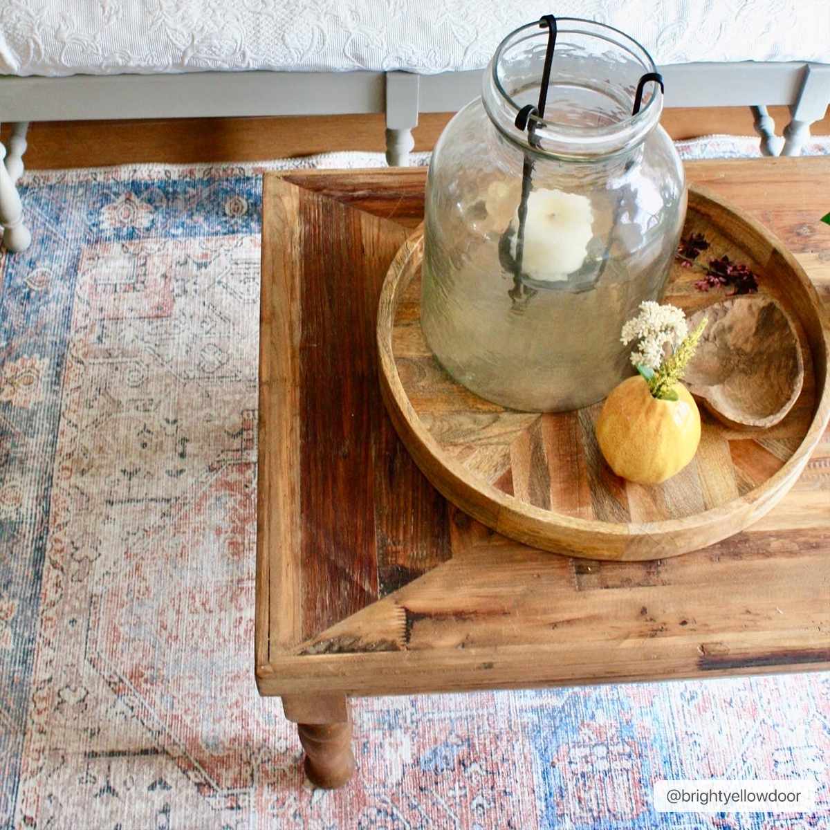 Vintage Inspired Distressed Washable Rug