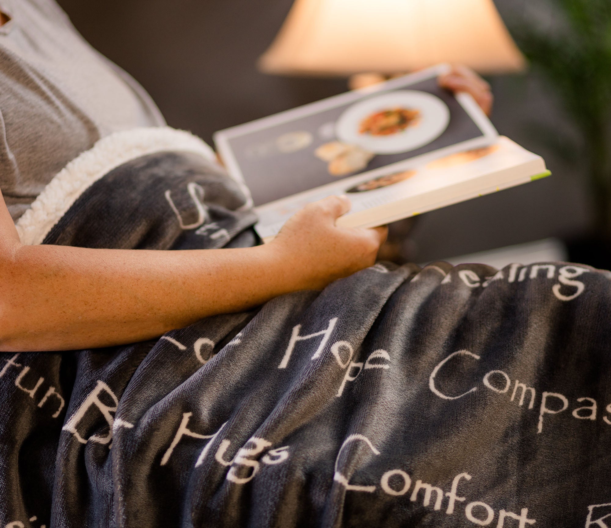 Gift Faux Fur Comfort Words Throw Blanket-Tolkye