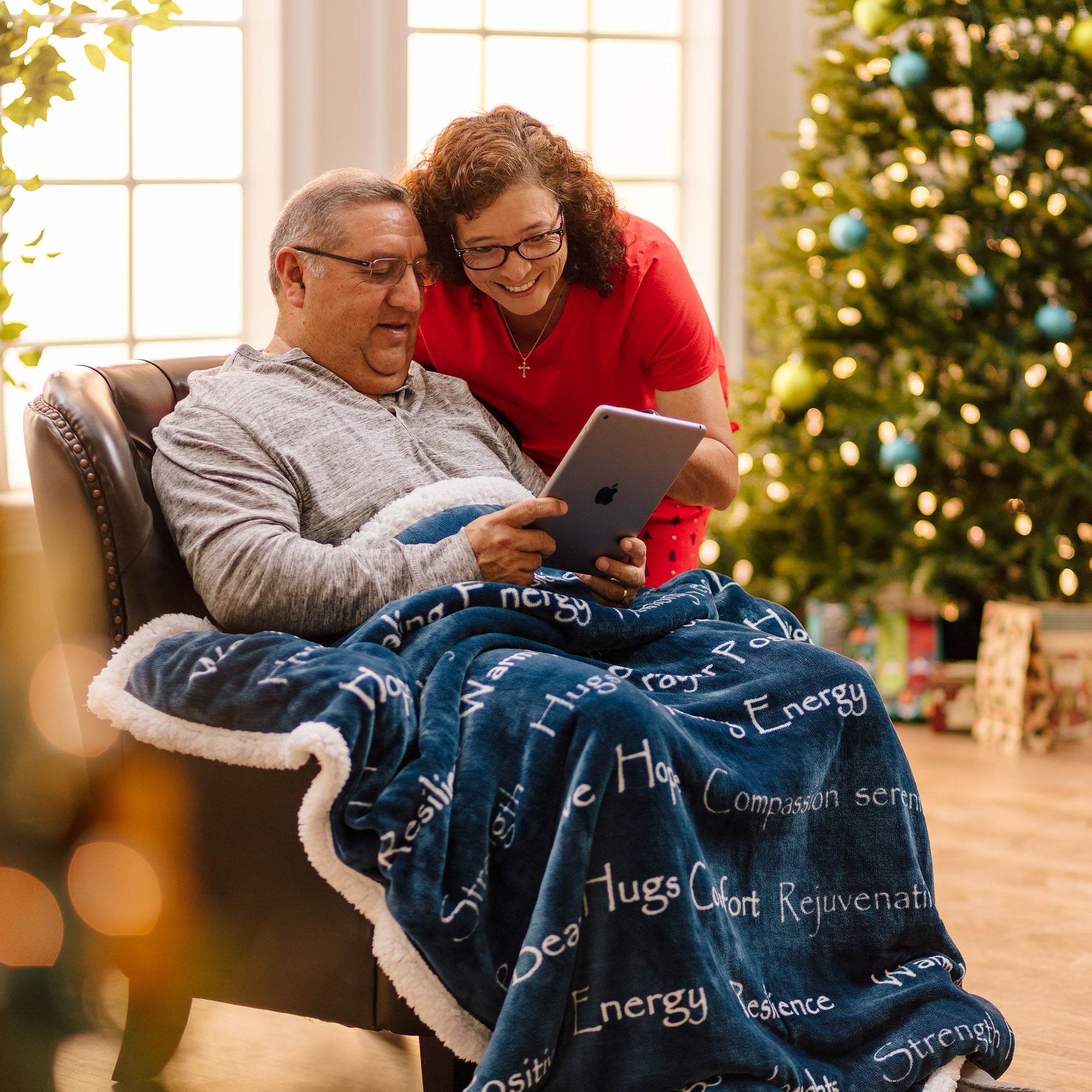 Gift Faux Fur Comfort Words Throw Blanket-Tolkye